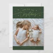 Mehr Liebe Dieses Weihnachtsgrün Foto Geburt Ankündigung (Vorderseite)