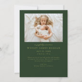 Mehr Liebe Dieses Weihnachtsgrün Foto Geburt Ankündigung (Rückseite)