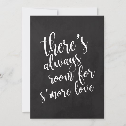 Mehr Liebe, erschwingliches Chalkboard-Hochzeitsze (Vorderseite)