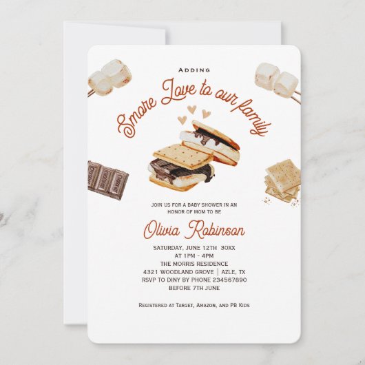 Mehr Liebe für unsere Babydusche Einladung (Vorderseite)