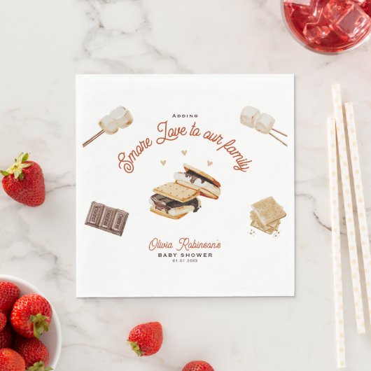 Mehr Liebe für unsere Babydusche Serviette (Beispiel)