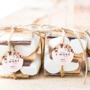 Mehr Liebe Hochzeit im Herbst Gefallen Runder Aufkleber