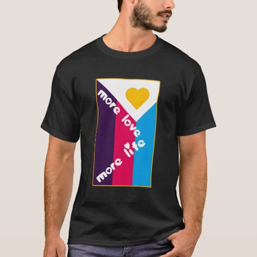 Mehr Liebe Mehr Life Polyamory Flag T-Shirt (Vorderseite)