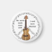 Mehr Liebe Mehr Ukulele Musik Mehr Ruhe Magnet (Vorne)