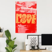Mehr Liebe Pop Kunst, Modernes Original Poster (Heimbüro)