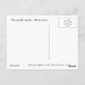 Mehr Liebe Postkarte (Rückseite)