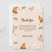 Mehr Liebe Rustikales Camping Fall Baby Dusche Dankeskarte (Vorderseite)