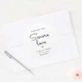 Mehr Liebe Spaß Gastgeschenk Hochzeit senden Runder Aufkleber (Umschlag)