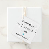 Mehr Liebe-Tag, Türkis Hochzeit Geschenkanhänger (Beispiel)