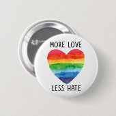 Mehr Liebe weniger Hass Button (Vorne & Hinten)