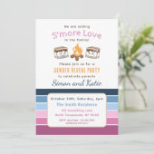 Mehr Liebe zum Thema Babygeschlecht Einladung (Stehend Vorderseite)