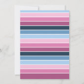 Mehr Liebe zum Thema Babygeschlecht Einladung (Rückseite)