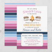 Mehr Liebe zum Thema Babygeschlecht Einladung (Vorne/Hinten)