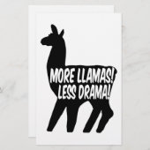 Mehr Llamas weniger Drama Briefpapier (Vorne/Hinten)