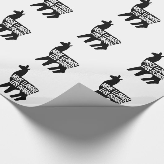 Mehr Llamas weniger Drama Geschenkpapier (Ecke)