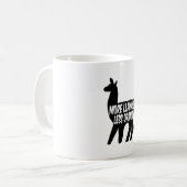 Mehr Llamas weniger Drama Kaffeetasse (Vorderseite Links)