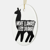 Mehr Llamas weniger Drama Keramik Ornament (Links)