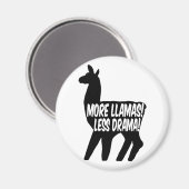 Mehr Llamas weniger Drama Magnet (Vorderseite/Rückseite)