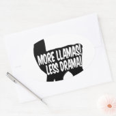 Mehr Llamas weniger Drama Ovaler Aufkleber (Umschlag)