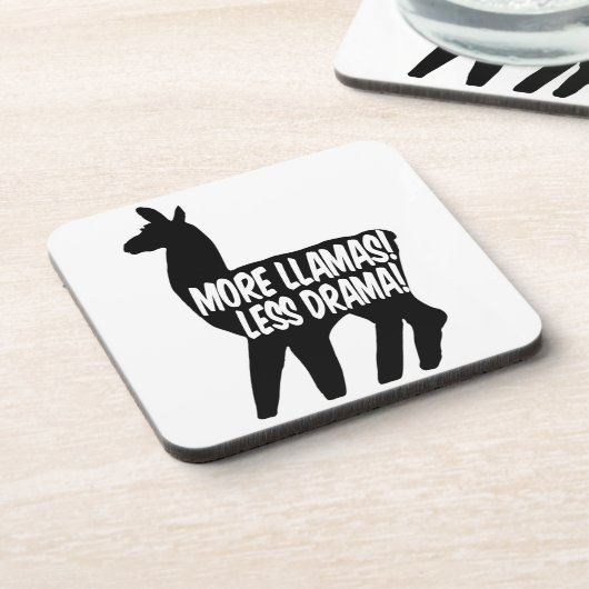 Mehr Llamas weniger Drama Untersetzer (Linke Seite)