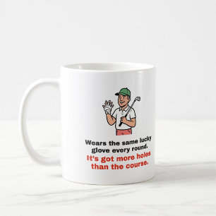 Mehr Löcher als der Golfplatz: Glückshandschuh Gol Kaffeetasse
