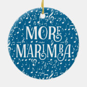 Mehr Marimba - Blaue weiße Musik Keramik Ornament (Hinten)