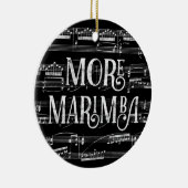 Mehr Marimba Chalkboard - Schwarz-weiße Musik Keramik Ornament (Rechts)