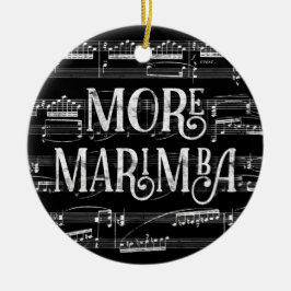 Mehr Marimba Chalkboard - Schwarz-weiße Musik Keramik Ornament