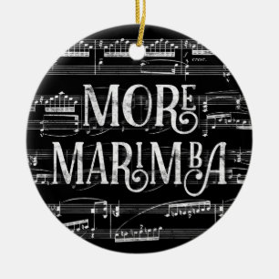Mehr Marimba-Tafel - Schwarz-weiße Musik Keramik Ornament