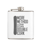 Mehr Methode weniger Doppelkorken Flachmann (Vorderseite)