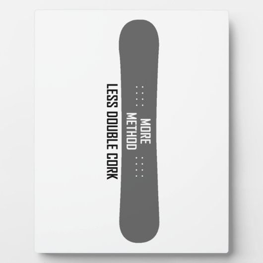 Mehr Methode weniger Doppelkorken Fotoplatte (Vorderseite)