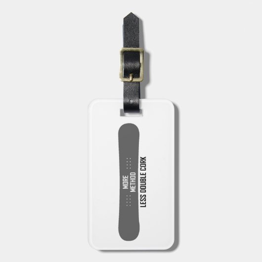 Mehr Methode weniger Doppelkorken Gepäckanhänger (Vorderseite vertikal)