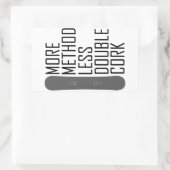 Mehr Methode weniger Doppelkorken Rechteckiger Aufkleber (Tasche)