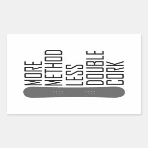 Mehr Methode weniger Doppelkorken Rechteckiger Aufkleber