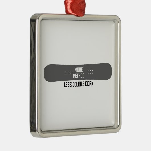 Mehr Methode weniger Doppelkorken Silbernes Ornament (Rechts)