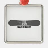 Mehr Methode weniger Doppelkorken Silbernes Ornament (Vorne)