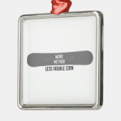 Mehr Methode weniger Doppelkorken Silbernes Ornament (Links)