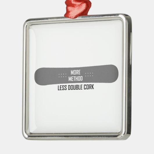 Mehr Methode weniger Doppelkorken Silbernes Ornament (Links)