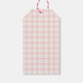 Mehr Milch & Cookie Gingham Winter Baby Dusche Geschenkanhänger (Rückseite)