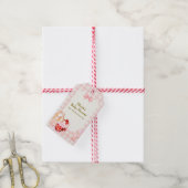 Mehr Milch & Cookie Gingham Winter Baby Dusche Geschenkanhänger (Mit Garn)
