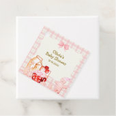 Mehr Milch & Cookie Gingham Winter Baby Dusche Geschenkanhänger (Beispiel)