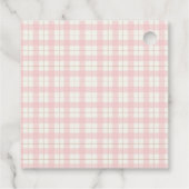 Mehr Milch & Cookie Gingham Winter Baby Dusche Geschenkanhänger (Rückseite)