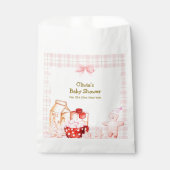 Mehr Milch & Cookie Gingham Winter Baby Dusche Geschenktütchen (Vorderseite)
