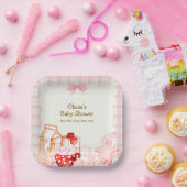 Mehr Milch & Cookie Gingham Winter Baby Dusche Pappteller (Party)