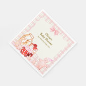 Mehr Milch & Cookie Gingham Winter Baby Dusche Serviette (Ecke)