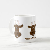 "Mehr Milchkühe bitte" Animierte Kuh-Tasse Kaffeetasse (Vorderseite Links)