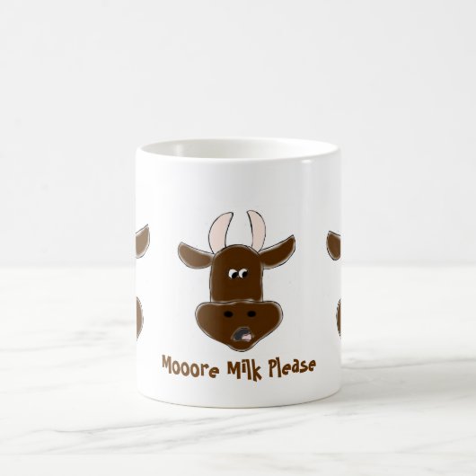 "Mehr Milchkühe bitte" Animierte Kuh-Tasse Kaffeetasse (Mittel)