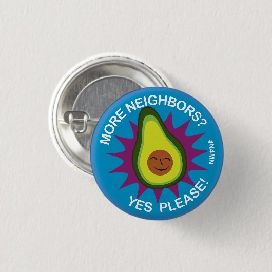 Mehr Nachbarn? Bitte ja! Button (Vorne & Hinten)