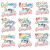 Mehr Neurodivere Superkräfte Aufkleber (Vorderseite)