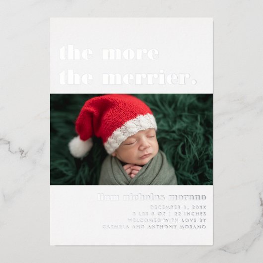 Mehr noch: | Heilige Geburtserklärung Folieneinladung (Vorderseite)